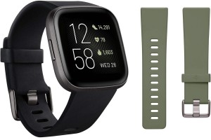 FITBIT VERSA 2 BLACK W/ BONUS BAND