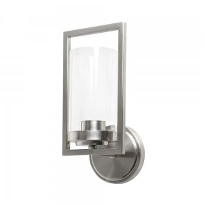 PRESTIGE 1LT WALL SCONCE WITH CLEAR GLAS