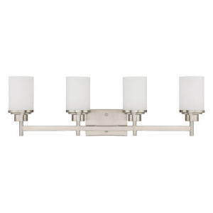 4 LT MB VANITY WITH CLEAR LINEN GLASS