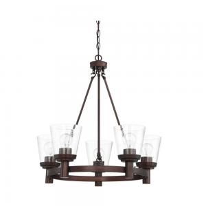 RIELLA 5LT MB CHANDELIER WITH CLEAR SEE