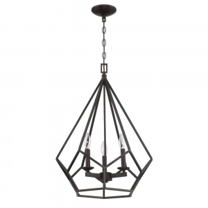 3LT 60W CB LYRIC CAGE PENDANT