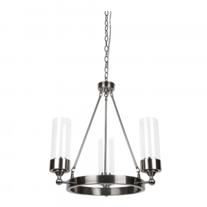 ESQUIRE 3LT CHANDELIER WITH CLEAR GLASS