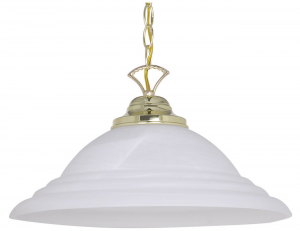 16IN 1LT FAUX ALBTR PENDANT PB