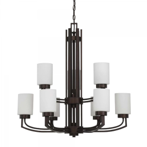 9 LT 60W MB HADLEY TWO-TIER CHANDELIER