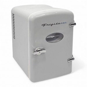 Frigidaire Retro 6-Can Mini Beverage/Skincare Cooler, Moonbeam, Includes Home and 12V Car Cord - EFMIS129-MOONBM