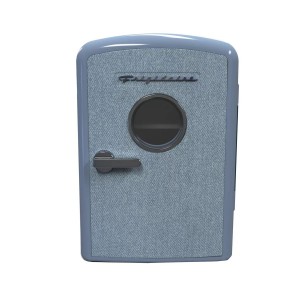 Frigidaire 9 Can Denim Retro Beverage Portable Mini Refrigerator EFMIS199LTDENIM