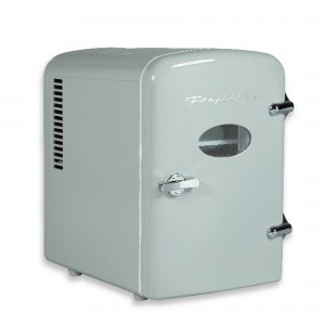 Frigidaire Retro 6-Can Mini Beverage/Skincare Cooler, Moonbeam EFMIS129-MOON