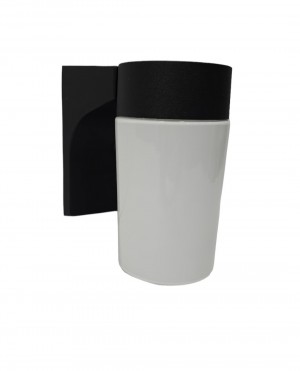 Sunset Lighting F4511-31 Outdoor Wall Sconce with Opal Glass Black Finish