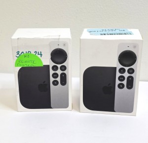 Bundle of 2x Apple TV 4K 64GB 3rd gen Latest Model Wi-Fi Black MN873LL/A - (AS IS, No Remote control)