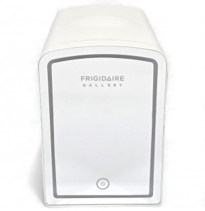Frigidaire 9-Can or 6L Light Up Mini Fridge White, Retro Design, Includes 110v home power cord & 12V DC car adapter, 48-Watt - EFMIS172-C-WHITE (V2 model)