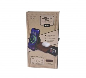 It's Just Smart Allcharger MAX 3-IN-1 Wireless Charging Station, Magnetic wireless charging pad for compatible Smartphones, Earbuds, & Smartwatches