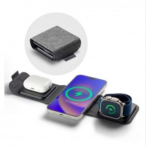 Mophie 3-in-1 Travel Charger with MagSafe - Portable Wireless Charging Hub WRLS-TRIFOLD-MS-WATCH-A