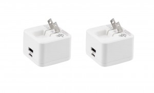 Philips AC-USB Wall Chargers, 2 pack DLP3743W/37-T1-DI1, 1x 7.5W USB-A port, 1x 18W power deliver USB-C port for 25.5W