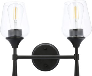 Sunset Stella 2-Light Bathroom Vanity Light, Black color - F27012-31