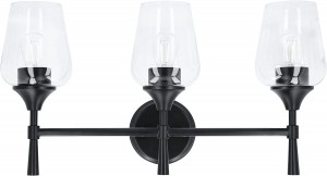 Sunset Stella 3-Light Bathroom Vanity 100W Light Black F27013-31