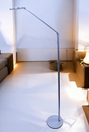 Tensor Slim Line O Foldable Floor Lamp 45" Stand Brushed Aluminum, 970 Lumens 20842-000
