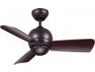 Noble Comfort AM319102 30" Ceiling Fan, Dark Bronze with Wall Control  and Optional Light 