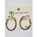 EARRING METAL HOOP GOLD TONE