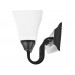 4LT-100W MB VANITY FRSTD SQUARE MILK GLS
