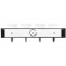 4LT-100W MB VANITY FRSTD SQUARE MILK GLS