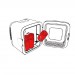 Frigidaire Retro 12 Can Mini Beverage/Skincare Cooler RED EFMIS351-RED 