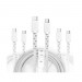 iHome TPE Durastrain USB-C to USB-C Nylon Braided Charging Cable with Silicone Wrap, 3 pk.2IHCC2292W0L2