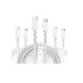 iHome TPE Durastrain USB-C to USB-C Nylon Braided Charging Cable 3PK 2IHCC2292W0L2