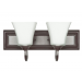 2LT-100W MB SCONCE FRSTD SQUARE MLK GLS