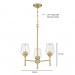 3LT 100W MB STELLA CHANDELIER