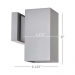 1LT 4IN SQUARE ALUM WALL SCONCE