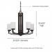5 LT 100W MB HADLEY CHANDELIER