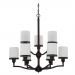 9 LT 60W MB PAYTON TWO-TIER CHANDELIER