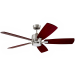 Luminance Kathy Ireland Ion Eco 72" Ceiling Fan Brushed Steel with Walnut Solid Wood Blades