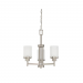 3 LT SOMES CHANDELIER LINEN GLS