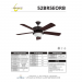 52" BROOKPORT FAN OIL ROBBED BRONZE