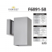 1LT 4IN SQUARE ALUM WALL SCONCE