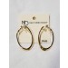 EARRINGS METAL HOOP GOLD TONE