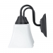 2LT-100W MB VANITY FRSTD SQUARE MILK GLS
