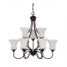9LT 60W MB VALARE 2TIER CHANDELIER