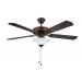 Concord Heritage 52" LED Ceiling Fan Indoor Light Fixture 5 Blade, Bronze/White Glass 52HES5ORB-MB-LED-WH