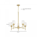 5LT 100W MB STELLA CHANDELIER