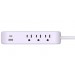 LIFEWORKS POWERSTRIP W USB C PURPLE