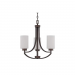 3LT 100W MB DALTON CHANDELIER PR BRONZE