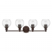 ORIANA 4LT MB VANITY WITH CLEAR