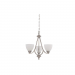Sunset Lighting 3-Light 21" Diameter Preston Chandelier Ceiling Lamp, Satin Nickel F16083-80