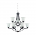 9-LT 2-TIER 60W MB MARSTON CHANDELIER