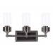 ESQUIRE 3LT VANITY WITH CLEAR GLASS MB