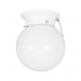6IN C/M OPAL GLOBE W/PC WH
