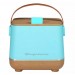 6-Can Mini Personal Fridge Cooler Blue