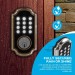TurboLock Bronze Bluetooth Smart Lock with Lighted Keypad – Single Cylinder Electronic Knob - TL117-BZ